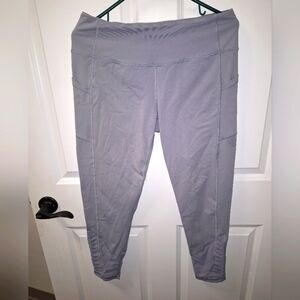 A pair of grey Victoria Sport leggings in a size large. Pre-loved in good shape